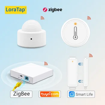 Tuya Zigbee 3.0 Smart Wireless Gateway Hub Bridge PIR Ușa de Temperatură și Senzor de Umiditate Kit de Alarmă de Securitate Acasă Alexa Google