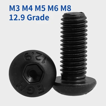 M3 M4 M5 M6 M8 12.9 Grade De Oțel Carbon Cu Cap Rotund Cu Hex Hexagon Socket Screw Șurub Allen