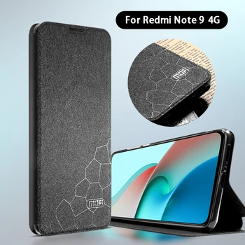 MOFI Pentru Redmi Nota 9 4G Caz Flip-Suport de Telefon Acoperă Pentru Xiaomi Redmi Nota 9 4G Caz Silicon Flip PU Piele Full de Protecție