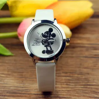Noi 3D Mickey Mouse Minnie Cuarț Ceas Copii Elev de Desene animate Drăguț Femei Doamnelor Montre Ceas de mână Pour Enfants Kinderhorloge