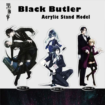 Anime Kuroshitsuji Black Butler Suporta Placa De Model Sebastian Michaelis Acrilic Permanent Figura Desktop Decor Jucării Fanii De Colectare