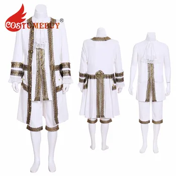 CostumeBuy Personalizat al 18-Lea Britanic Prințul Costum Barbati Rococo Alb Domn Costum Anglia Renaisssance Tinuta L920