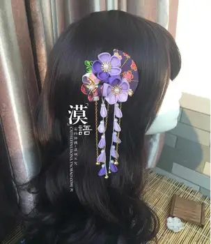 Mai multe Culori Kimono Ac de păr de Femeie Clip de Păr Cosplay Hanfu Japoneză Accesorii de Par Frizură Frumos de Mână-a făcut Pălării