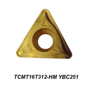 Original TCMT 16T312-HM TCMT16T312-HM YBC251 Speciale Pentru Prelucrarea Oțelului Triunghiular Plictisitor de Tăiere CNC Instrument de Carbură de a Introduce
