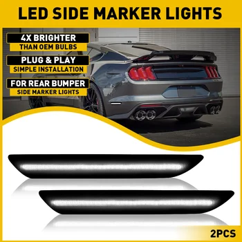 2 buc Laterale LED-uri Lumină Marker pentru Ford Mustang 2015 2016 2017 2018 2019 2020 2021 GT 50 Shelby GT350 Alb Rosu