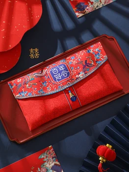 Nou Nunta Xi Caracter Zece Mii De Yuani Modificat Nunta Roșie Pachet Plic Personalitate Creatoare Tesatura Membru Big Red