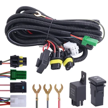 12V 40A Mașină de Ceață Lampa de Cablaj Soclu cablu Indicator LED Comutator Releu pentru Toyota Ceață Led Accesorii