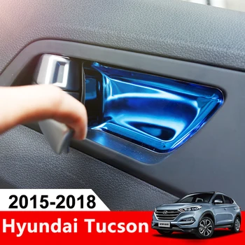 Din Oțel inoxidabil Portiera Castron Autocolant Capacul Ornamental de interior laminat Pentru Hyundai Tucson 2015 2016 2017 2018 2019 2020 Accesorii