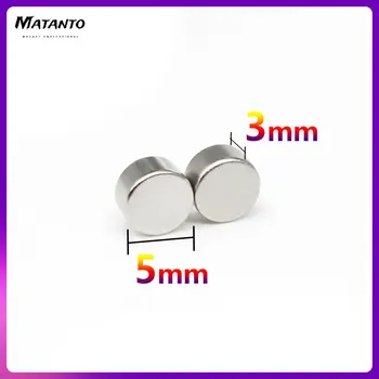 10/20/50/100/200/500PCS 5x3 Mici, Rotunde Magnet Puternic 5mm x 3 mm din Neodim de Căutare Magnet 5x3mm Magneți Permanenți Puternici 5*3