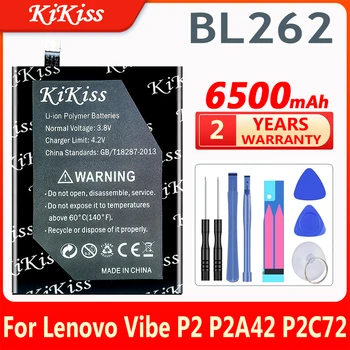 KiKiss Ciclu 6500mAh BL262 Bateriei pentru Lenovo Vibe P2 P2C72 P2A42 Telefonul Mobil de Înaltă Calitate Înlocuire Acumulator