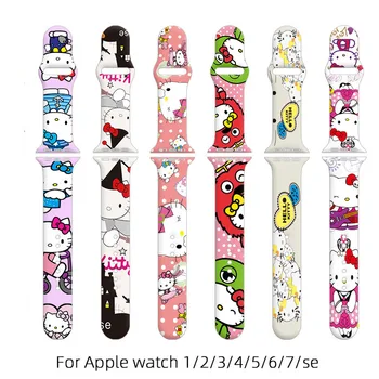 Kawaii Sanrio Watchband Hello Kittys Accesorii Drăguț Anime Aplica Iphone S7 Apple Iwatch Series65432 Ceas Jucarii pentru Fete Cadou