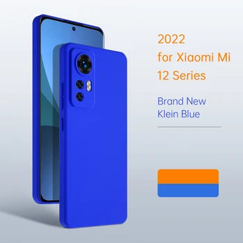 Original Pătrat Lichid de Silicon Caz Acoperă pentru Xiaomi Mi 12 Pro 12X 12S Ultra 5G Bomboane Drăguț Telefonul Înapoi Fundas 12Pro 12SPro X S