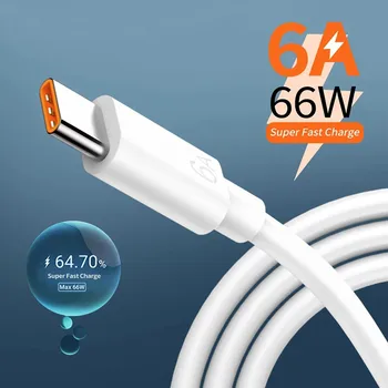 66W 6A C Cablu USB Super Cablu de Încărcare Pentru Huaweo Pereche De 40 50 De Încărcare Rapidă de Tip C Cablu Pentru Xiaomi 11 10 Pro OPUS R17 USB-C Cablu