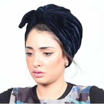 Moda Funda de Catifea Femei Eșarfă de Cap Turban Gata să Poarte Interior Hijabs Femme hijab musulman capace India Folie Turbante mujer