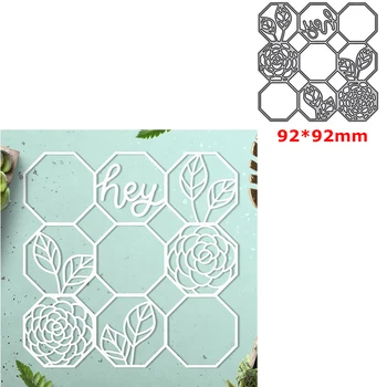 Flori Hexagon Cadru de Metal de Tăiere Moare DIY Hârtie Cuțit Ambarcațiune Mucegai Lama Pumn Șabloane Muri Tăiate Mucegai 2021 Ambarcațiunile de Noi