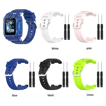 Universal pentru Copii Ceas Silicon Curea 18mm Watchband pentru HUAWEI Copii Watch 4 Pro / 4X Negru/Alb/Roz/Albastru/Var de Culoare