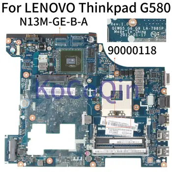 KoCoQin Laptop placa de baza Pentru LENOVO Lenovo G580 Placa de baza 90000118 GT610M SLJ8E QIWG5 G6, G9 LA-7981P N13M-GE-B-A2
