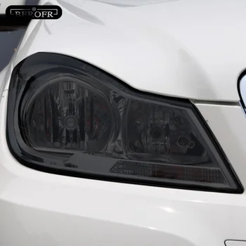 Masina Faruri cu Tenta Neagra Film Protector Transparent TPU Autocolant Pentru Mercedes Benz C Class W204 C63 AMG 2011-2014 Accesorii