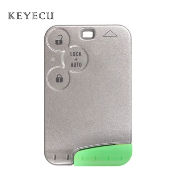 Keyecu 3 Butoane Cheie de la Distanță Caz Smart Card Cardul de acces pentru Renault Laguna, Espace, Cu Introduce Lama