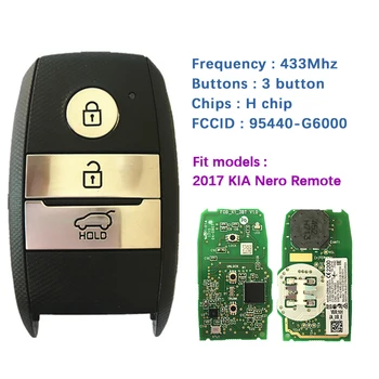 CN051046 Original PCB Cu Aftermarket Shell 3 Buton 2017 KIA Nero Reale Inteligent de la Distanță Cheie 433MHz 8A Chip 95440-G6000