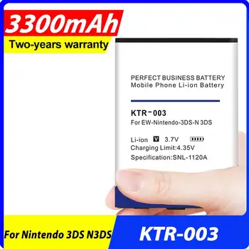 100% Original, Nou 3300mAh Înlocuire KTR-003 Baterie pentru Nintendo 3DS N3DS în Stoc