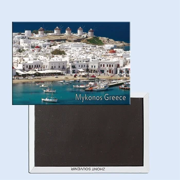 Mykonos, Insulele Ciclade, Grecia, Magnetic Frigider Aplicat Cu Suveniruri Turistice Accesorii Pentru Casa 24859