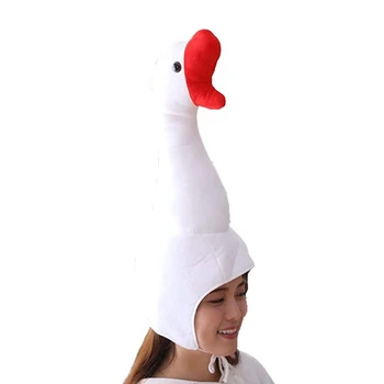De Pluș Drăguț Amuzant Gâscă Forma Pac Adult Copii Petrecere De Halloween Cosplay Animal Capota Pălărie Cald Iarna Costum