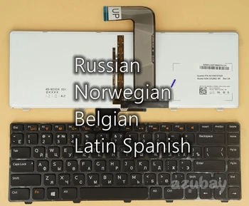 Latină spaniolă LAS, rusă, norvegiană Belgian Keyboard pentru Dell Xps 15 L502x, Vostro 3350 3450 3460 3550 3555 3560 V131, cu iluminare din spate
