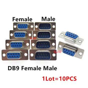10BUC DB9 de sex Feminin de sex Masculin PCB Montare port serial Conector Lipit Tip D-Sub RS232 CONECTORI COM 9pin soclu 9p Adaptor PENTRU PCB