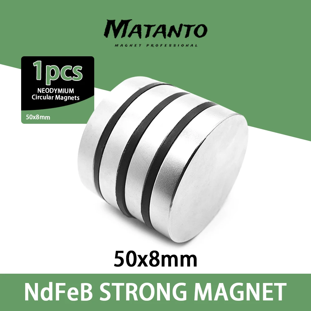 1/2 BUC 50x8mm Neodim Puternic Cilindru de pământuri Rare Magnet 50mmx8mm Rotund Magneți din Neodim 50x8 mm Mare N35 Disc Magnet 50*8 mm Imagine 0
