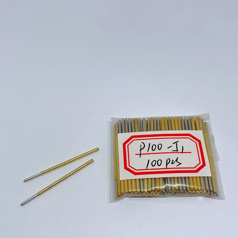 100buc Metal Alamă Placată cu Nichel Test de Compresie Pin P100-J1 Diametru 1.36 mm Electronice de uz Casnic Universal Sonda Imagine 1