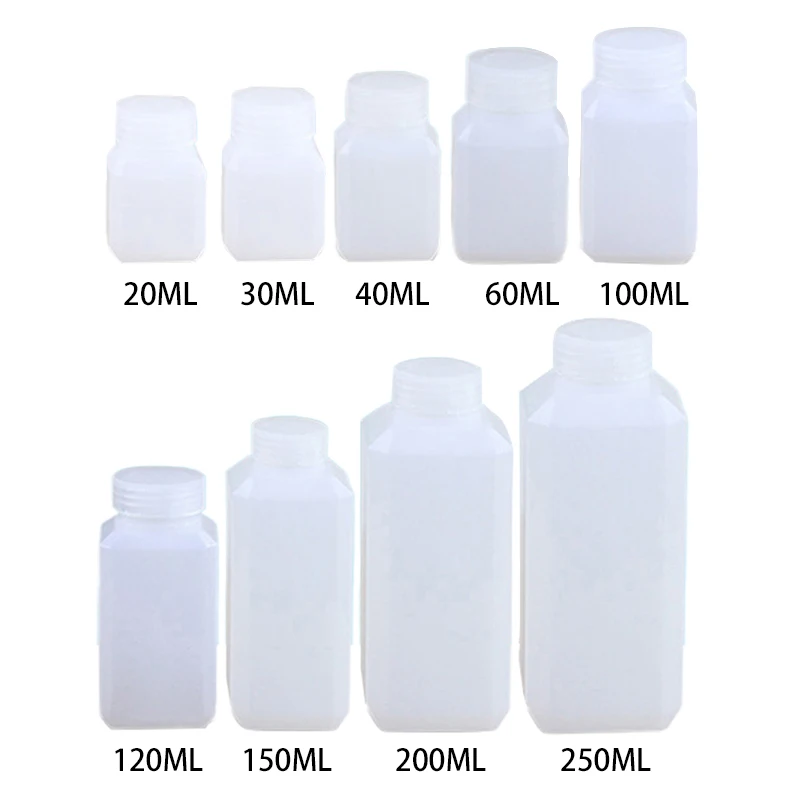 10buc/lot Gol Clar cu Gura Largă Sticlă de cerneală Pulbere de Depozitare Sticla de Calitate Alimentară HDPE Recipient Etans Imagine 5