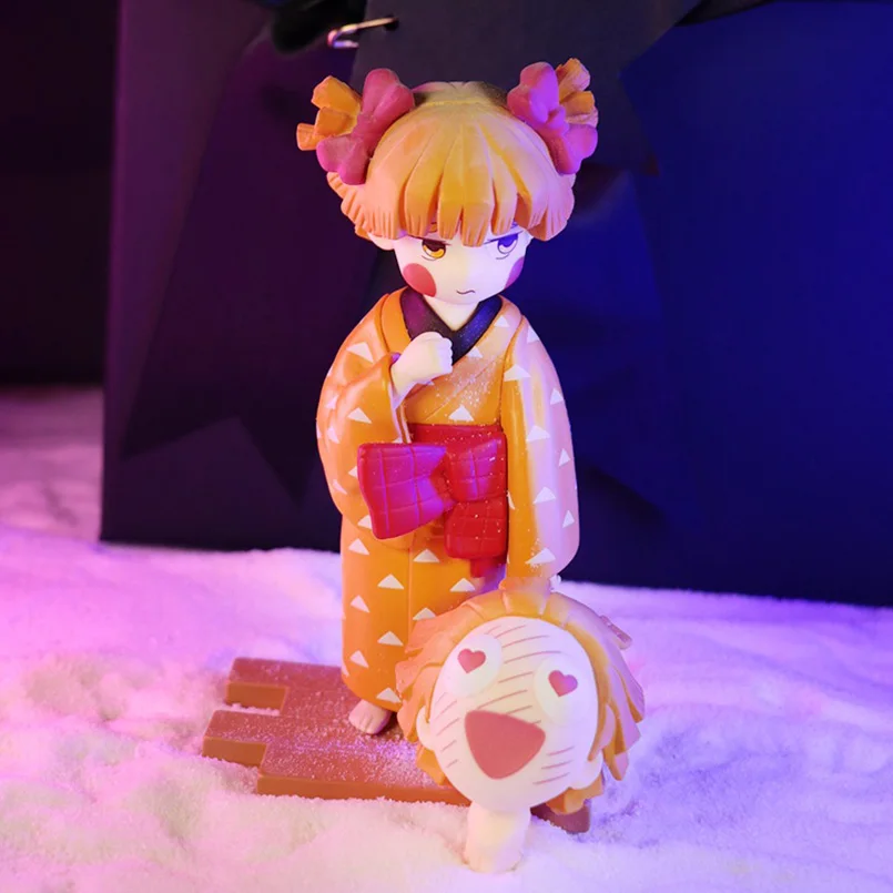 12-13cm Anime Demon Slayer Figura Kamado Tanjirou Agatsuma Zenitsu PVC acțiune figura jucarii de Colectie model jucării copil cadou Imagine 2