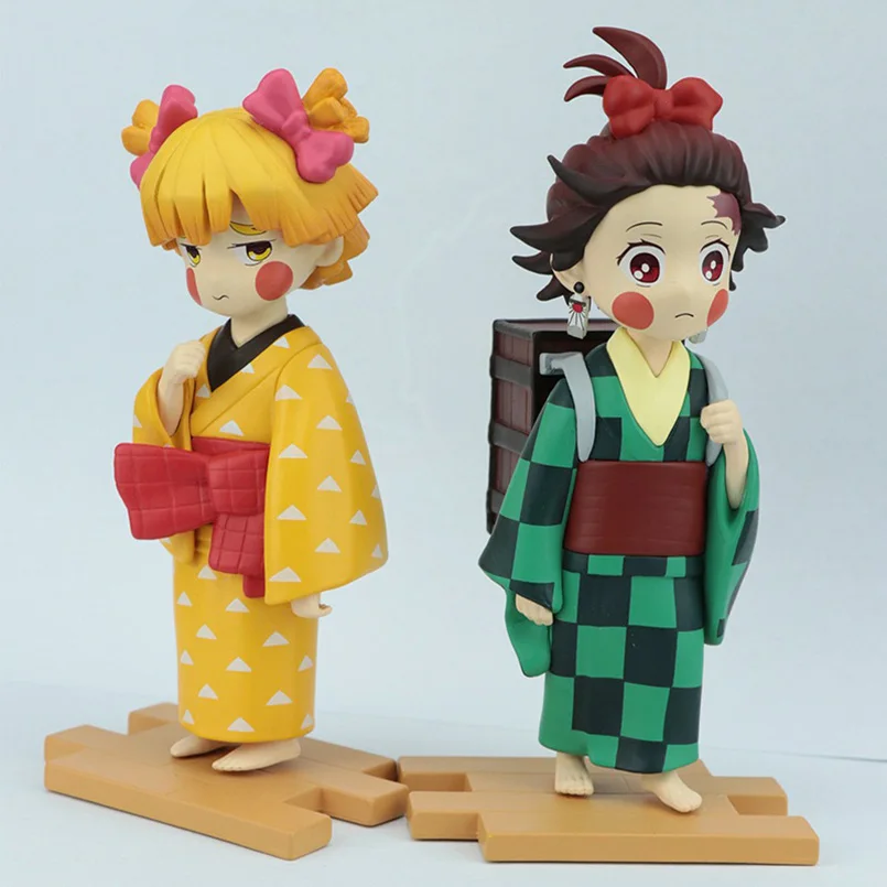 12-13cm Anime Demon Slayer Figura Kamado Tanjirou Agatsuma Zenitsu PVC acțiune figura jucarii de Colectie model jucării copil cadou Imagine 4