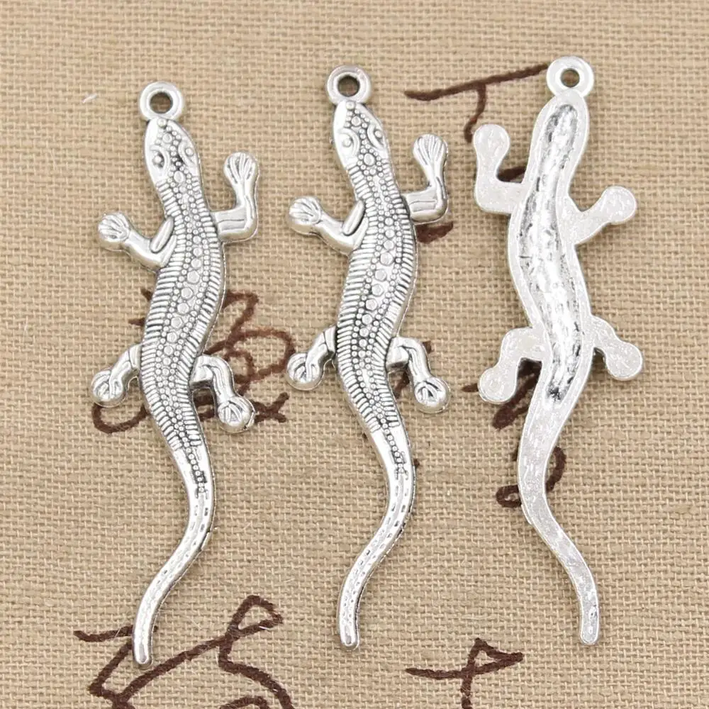 12pcs Farmece Șopârlă Gecko 56x15mm Handmade Pandantiv Făcându-se potrivesc,de Epocă TibetanBronze,DIY Pentru Bratara Colier Imagine 0