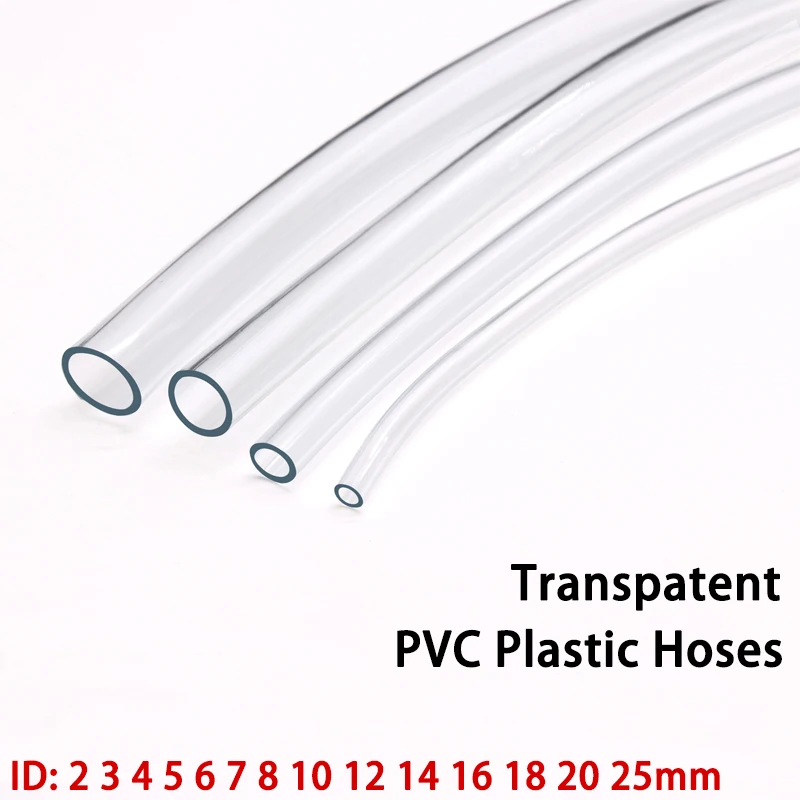 1M/3M PVC Moale Furtun ID 2 3 4 5 6 8 10 12 14 16 18 20 25mm Miros de Plastic Transparent, de Înaltă Calitate pompa de Apa Tub Flexibil Imagine 0