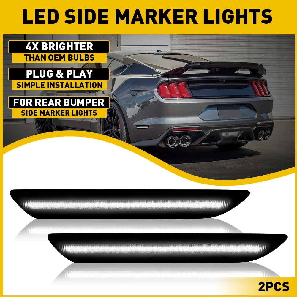 2 buc Laterale LED-uri Lumină Marker pentru Ford Mustang 2015 2016 2017 2018 2019 2020 2021 GT 50 Shelby GT350 Alb Rosu Imagine 0