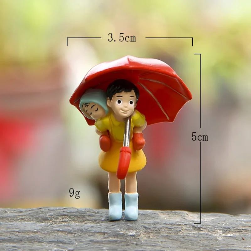 5PCS/o Mulțime Hayao Miyazaki Scene de Film Totoro Vecinul Figura Anime Figurine Papusi Jucarii Accesorii Lampă de Stradă Modele în Miniatură Imagine 2