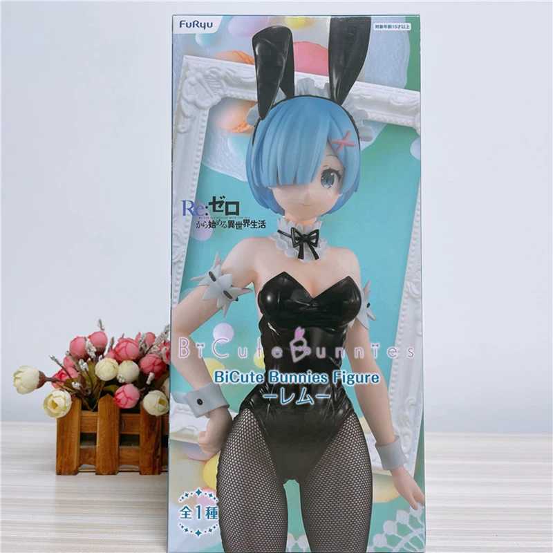 Anime Re: Viața Într-O Lume Diferită De Zero Ram Rem Fata Bunny PVC Acțiune Figura Desktop Ornamente de Colectie Model Jucarii Cadou Imagine 4