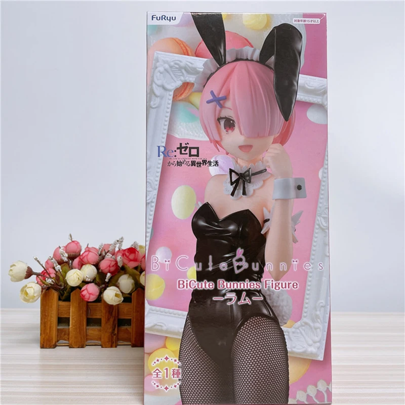 Anime Re: Viața Într-O Lume Diferită De Zero Ram Rem Fata Bunny PVC Acțiune Figura Desktop Ornamente de Colectie Model Jucarii Cadou Imagine 5
