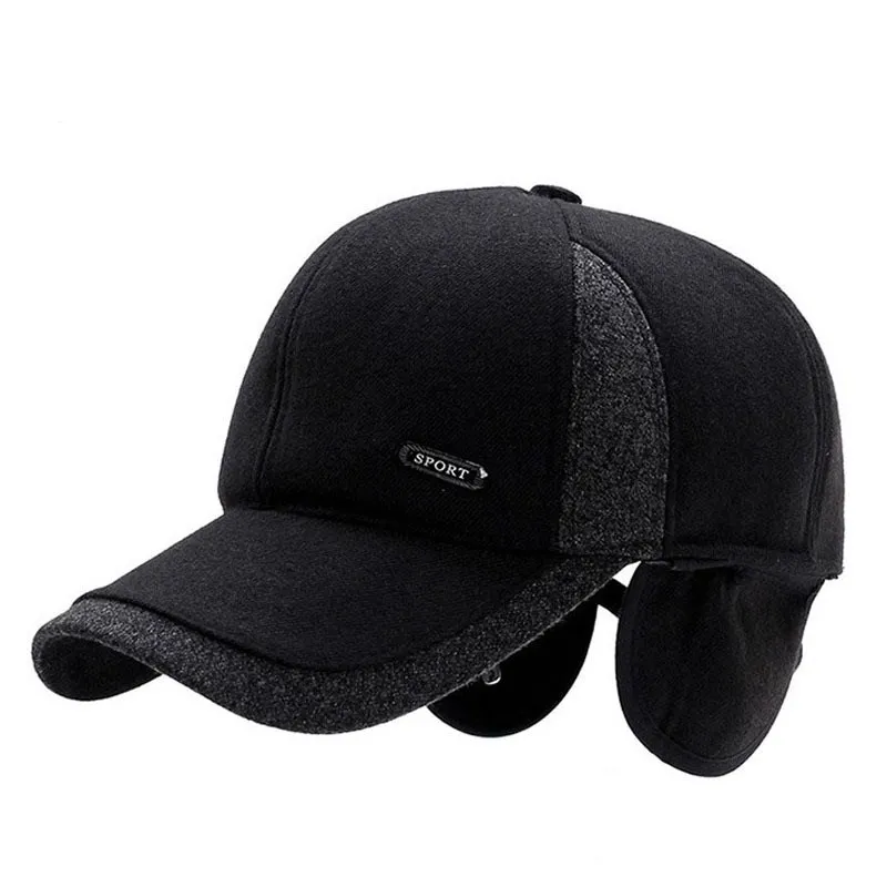 De Brand NOU de Toamnă Iarnă Șepci de Baseball pentru Bărbați cu Urechi de Bumbac Gros Cald Căști de protecție Capac de Oameni Tatăl Pălărie & Capace Imagine 0