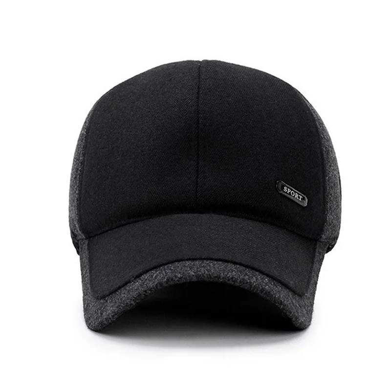 De Brand NOU de Toamnă Iarnă Șepci de Baseball pentru Bărbați cu Urechi de Bumbac Gros Cald Căști de protecție Capac de Oameni Tatăl Pălărie & Capace Imagine 1