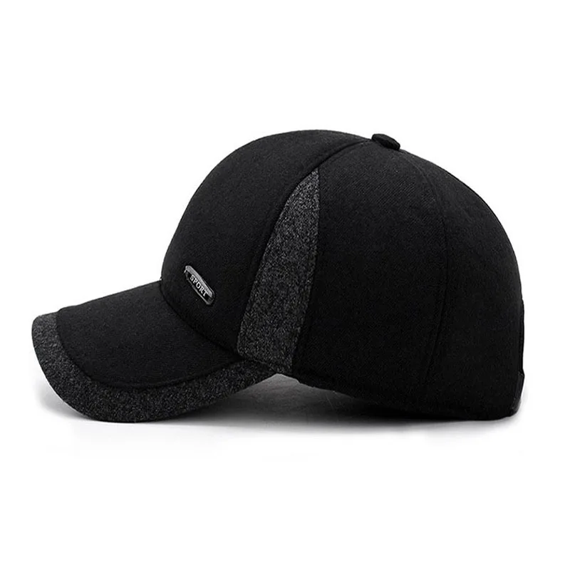 De Brand NOU de Toamnă Iarnă Șepci de Baseball pentru Bărbați cu Urechi de Bumbac Gros Cald Căști de protecție Capac de Oameni Tatăl Pălărie & Capace Imagine 2
