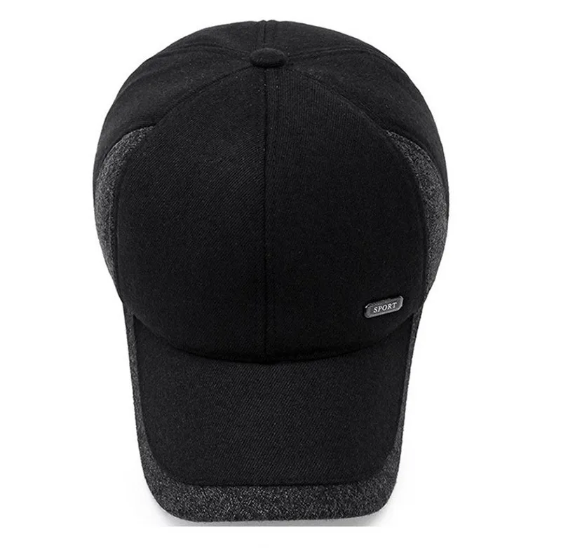 De Brand NOU de Toamnă Iarnă Șepci de Baseball pentru Bărbați cu Urechi de Bumbac Gros Cald Căști de protecție Capac de Oameni Tatăl Pălărie & Capace Imagine 4