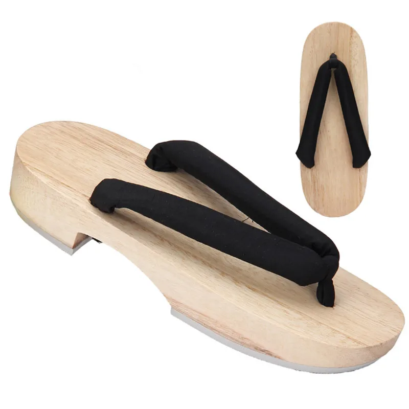 Femei Vara Sandale de Lemn Toc Plat Clasic Japonia Geta Naturala de Culoare de Vară Papuci Flip-Flops Cosplay Pantofi Casual Saboți Imagine 3