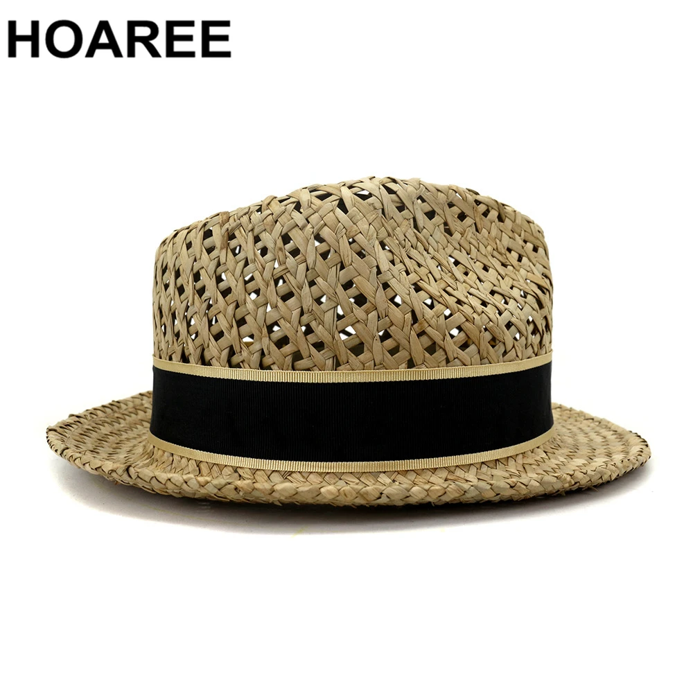 HOAREE Paie Pălărie Trilby Bărbați palarie de soare pentru Femei Pălării de Vară Gol Afară de sex Masculin de sex Feminin Stil Britanic Vacanță pe Plajă de pe Litoral Fedora Imagine 4