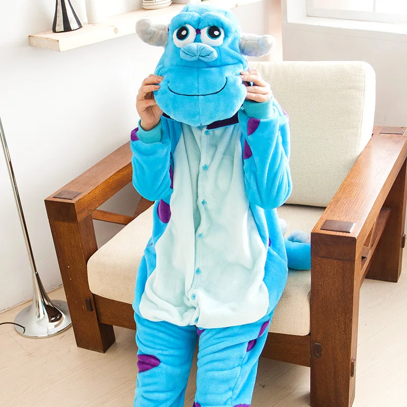 James p. Sullivan Onesie pijamale Cosplay Carnaval de Halloween haine unisex animal adult onesies Kigurumi Imagine 0