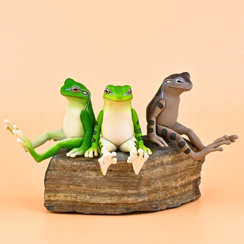 Japonia Kitan Gashapon Jucării Capsulă Broasca Masă Ornamente Decor Simulare Broasca Animal Stând Broasca Model Imagine 1