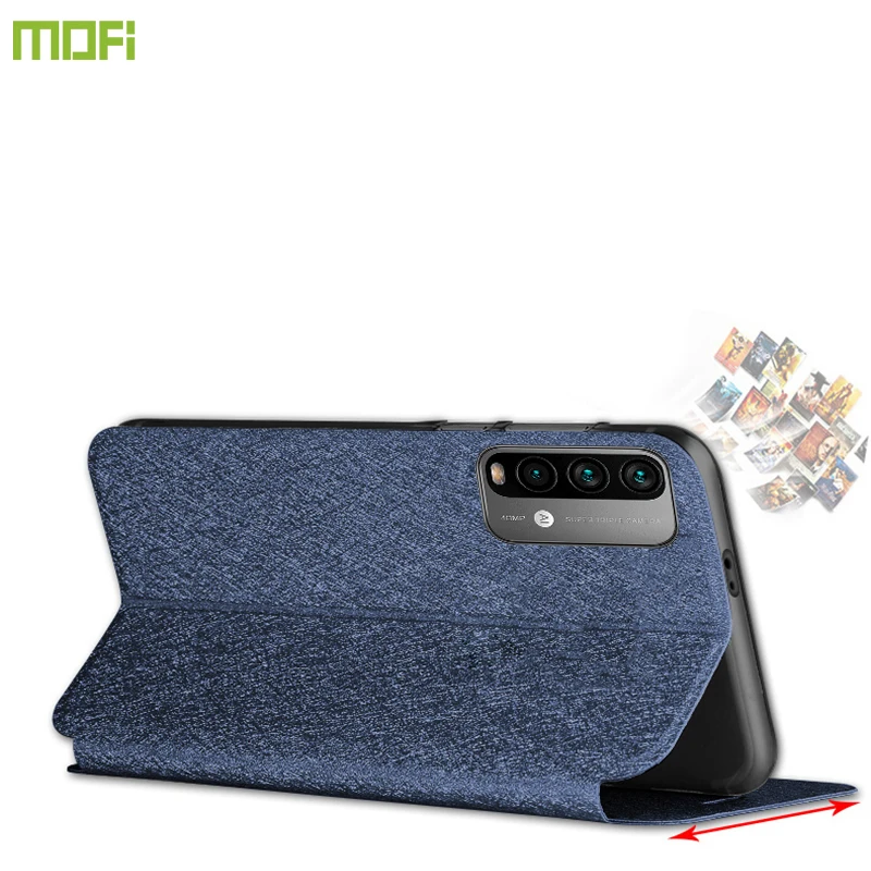 MOFI Pentru Redmi Nota 9 4G Caz Flip-Suport de Telefon Acoperă Pentru Xiaomi Redmi Nota 9 4G Caz Silicon Flip PU Piele Full de Protecție Imagine 3