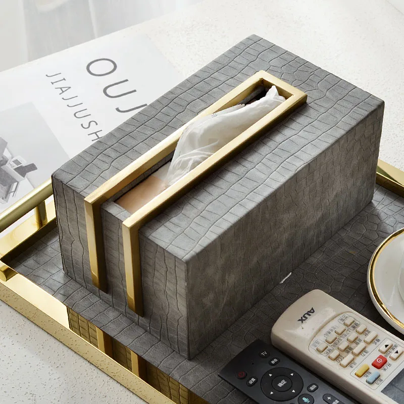 Nordic lux șervet țesut titularul acasă mașina de țesut cutie cu capac suport retro decor masă de cafea living desktop orga Imagine 5